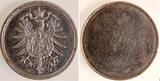 Deutschland  Einseitige Probe 10 Pfennig Nickel J 004 Münzzeichen : J unediert prägefrisch
