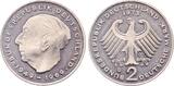 Deutschland 2 DM Variante 2 Mark 1973D Heuss EPA 13v1 alte Randschrift Polierte Platte