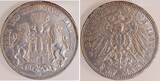 Deutschland  5 Mark Hamburg 1908 J ss/vz minimaler Randfehler fast vorzüglich