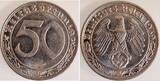 Deutschland  50 Reichspfennig 1939 J J 365 vz/stgl