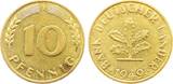 Deutschland  10 Pfennig 1949 J bfr J 378 BDL zaponiert