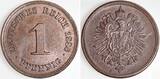 Deutschland  1 Pfennig 1886 G prfr !! J 001 selten prägefrisch