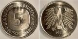 Deutschland 5 Mark Fehlprägung 5 DM 1975 J zweimal nacheinander geprägt stempelglanz