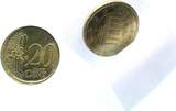 Deutschland  Fehlprägung 20 Cent 2002 F Rand glatt - ohne Randkerben! bankfrisch