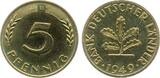 Deutschland  5 Pfennig 1949 D BDL PPProof Auflage: Polierte Platte