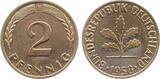 Deutschland  2 Pfennig 1958 F PP Auflage: J 381 Polierte Platte