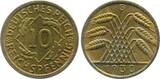 Deutschland 10 Pfennig 10 Reichspfennig 1930 G prfr J 317 prägefrisch