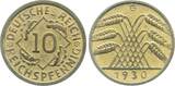 Deutschland 10 Pfennig 10 Reichspfennig 1930 G ss+ J 317 sehr schön +