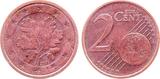 Deutschland 2 Cent 2 C verdrehte Sterne 2002J, mit geringsten Berührungen vorzüglich/stempelglanz