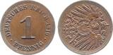 Deutschland  Fehlprägung 1 Pfennig 1916 D Stempeldrehung ca. 80° fast vorzüglich