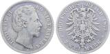 Deutschland  2 Mark 1876 D Ludwig II Bayern J 41 Ludwig II sehr schön/schön