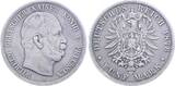 Deutschland  5 Mark 1876 B Preussen ss J 097 Wilhelm sehr schön