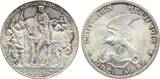 Deutschland  3 Mark Der König rief 1913 prfr/stgl Herrl. leichte Patina Wilhelm II prägefrisch/stempelglanz