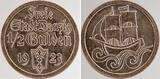 Deutschland 0,5 Gulden 1/2 Gulden 1923 Danzig D06 vorzüglich/stempelglanz
