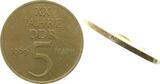 Deutschland 1969 Fehlprägung 5 Mark DDR 2 x Randinschrift gegenläufig vorzüglich