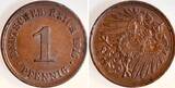 Deutschland  Fehlprägung 1 Pfennig 1916 D Stempeldrehung ca. 80° fast vorzüglich
