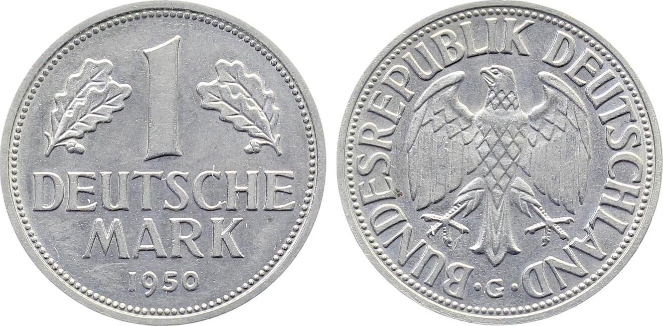 Schoene 1 Deutsche Mark 1950 Bildernie6398