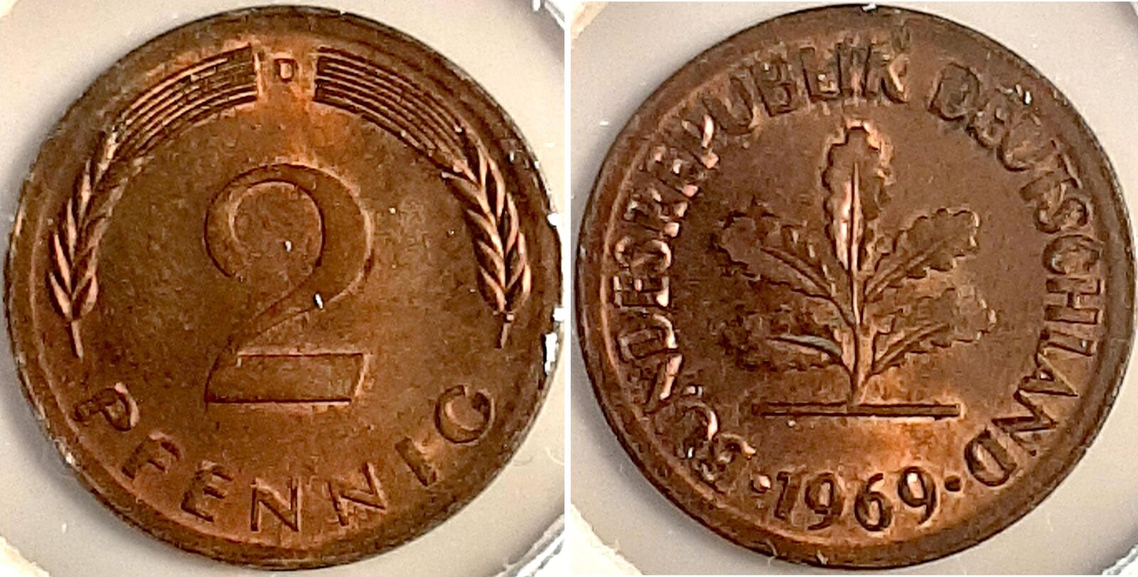 Elegantes 2 Pfennig 1969 Bild