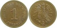 Deutschland 1 Pfennig 1 Pfennig 1886 G deutlich Riffelrand Archiv Franquinet J 001 -