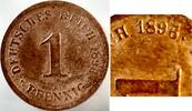 Deutschland 1 Pfennig Fehlprägung 1 Pfennig 1896 G eine 2. Zahl 6 sichtbar -