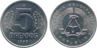 Deutschland 5 Pfennig Variante 5 Pfennig DDR 1989 Jahreszahl im Stempel geändert -