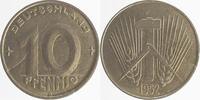 d 10 Pfennig DDR 52A VS+WS gr.Stempelriß