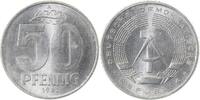 DDR 50 Pfennig 82A VS & RS deutlich doppelt! -