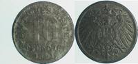 Kaiserreich 10 Pfennig 21 ohne Münzzeichen /JZ Punkt dazwis -