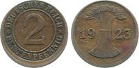 Deutschland 2 Pfennig Fehlprägung 2 Pfennig 1923 A dezentriert ca 10% J 307 -