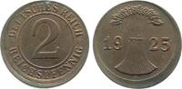 Deutschland 2 Pfennig Fehlprägung 2 Pfennig 1925 A dezentriert J 134 -