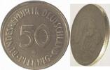 Deutschland 50 Pfennig 50 Pfennig 1950G vz D5 f ohne Riffelung -