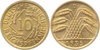 Deutschland 10 Pfennig 10 Reichspfennig 1935 D J 317 prfr/stgl -