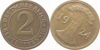 Weimarer Republik 2 Pfennig 1924D S45 -