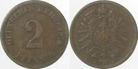 Deutschland 2 Pfennig 2 Pfennig 1876H ss/vz J 002 -