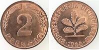 Deutschland 2 Pfennig 2 Pfennig 1966 G PP Proof -