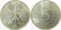 Deutschland 5 DM 5 Mark 1961 J Erstabschlag bfr stgl ! J 387 -