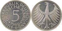 Deutschland 5 DM 5 Deutsche Mark 1969 G PP- Proof- J 387 -