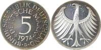 Deutschland 5 DM 5 DM 1974 D PP Proof Patina J 387 -