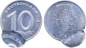 Deutschland 10 Pfennig Fehlprägung 10 Pf DDR ohne Münzzeichen 2x geprägt -