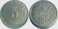 Deutschland 5 Pfennig Fehlprägung 5 Pfennig 1906 A J 012 dezentriert 10% -