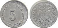 Deutschland 5 Pfennig Fehlprägung 5 Pfennig 1899 A dezentriert 10% J 012 -