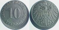 Deutschland 10 Pfennig Fehlprägung 10 Pfennig 1908A D10 dezentriert 10% J 013 -
