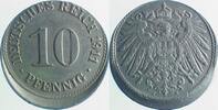 Deutschland 10 Pfennig Fehlprägung 10 Pfennig 1911 A dezentriert 10 % J 013 -