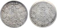 Deutschland 1/2 Reichsmark Fehlprägung 1/2 Reichsmark 1915 G dezentriert 5% J 016 -