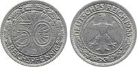 Deutschland 50 Pfennig 50 Reichspfennig 1933 J ss/vz J 324 -