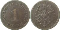 Deutschland 1 Pfennig 1 Pfennig 1874 E J 001 kl. Schrötlingsfehler Kaiserreich -