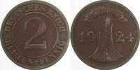 Weimarer Republik 2 Pfennig 24 ohne Münzzeichen -