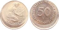 50 Pfennig 1950 Deutschland Fehlprägung 50 Pfennig 1950 G dezentriert geprägt 20% prägefrisch