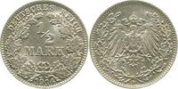 Deutschland 1/2 Mark 1/2 Mark 1914D J 016 prfr -