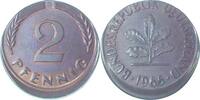 Deutschland 2 Pfennig Fehlprägung 2 Pfennig 1965 G dezentriert 10% J 381 -
